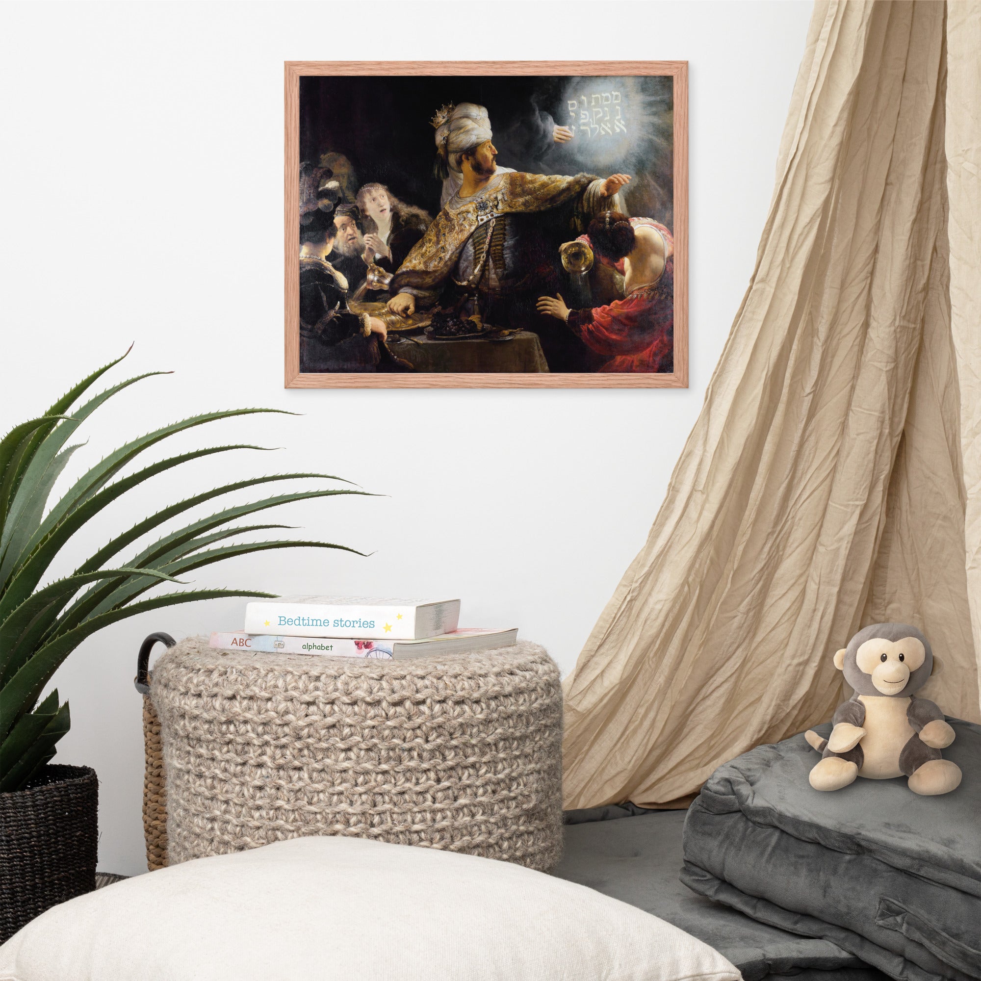 Belshazzar’s feast by Rembrandt van Rijn Framed poster Print