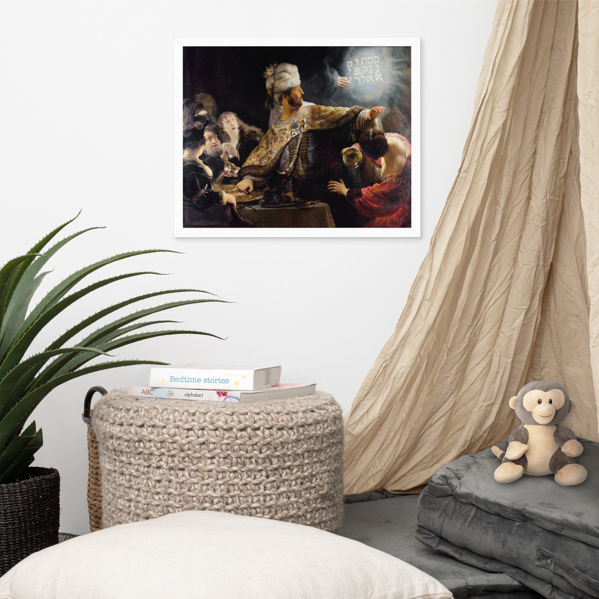 Belshazzar’s feast by Rembrandt van Rijn Framed poster Print