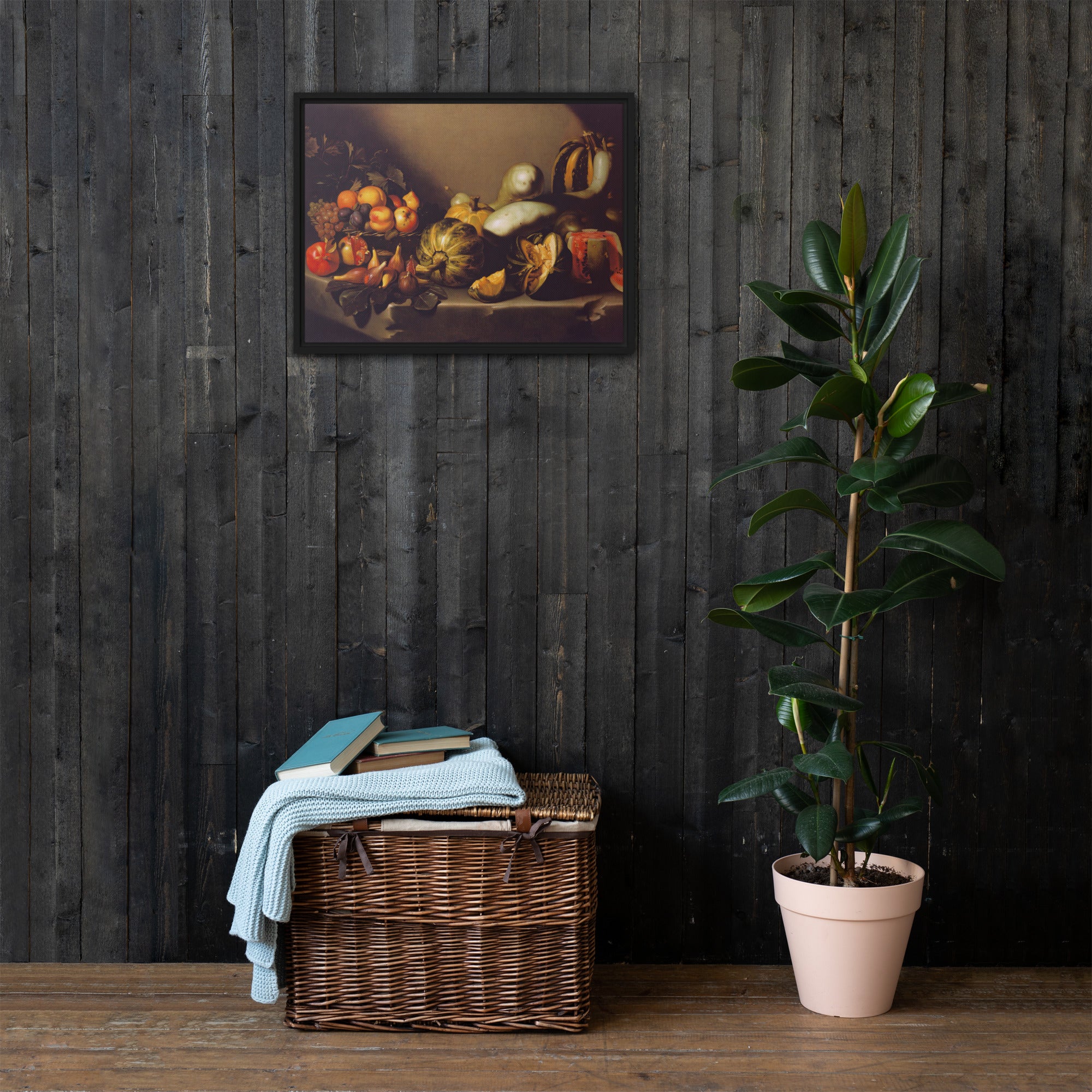Still Life with Fruit by Caravaggio Framed Canvas Print