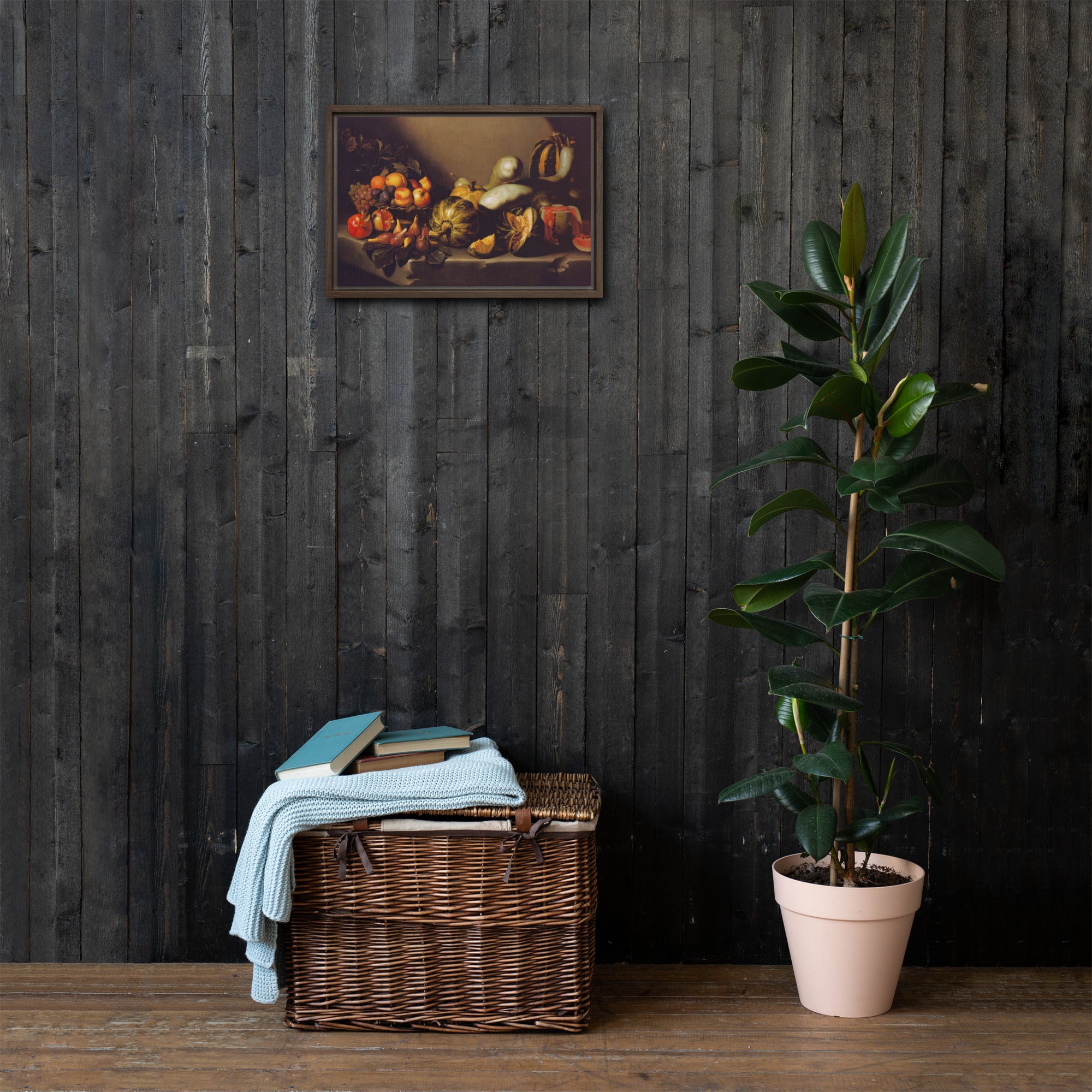Still Life with Fruit by Caravaggio Framed Canvas Print