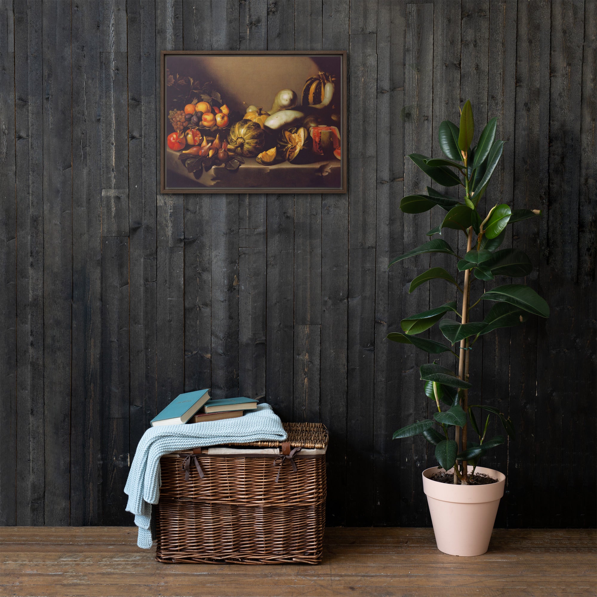 Still Life with Fruit by Caravaggio Framed Canvas Print