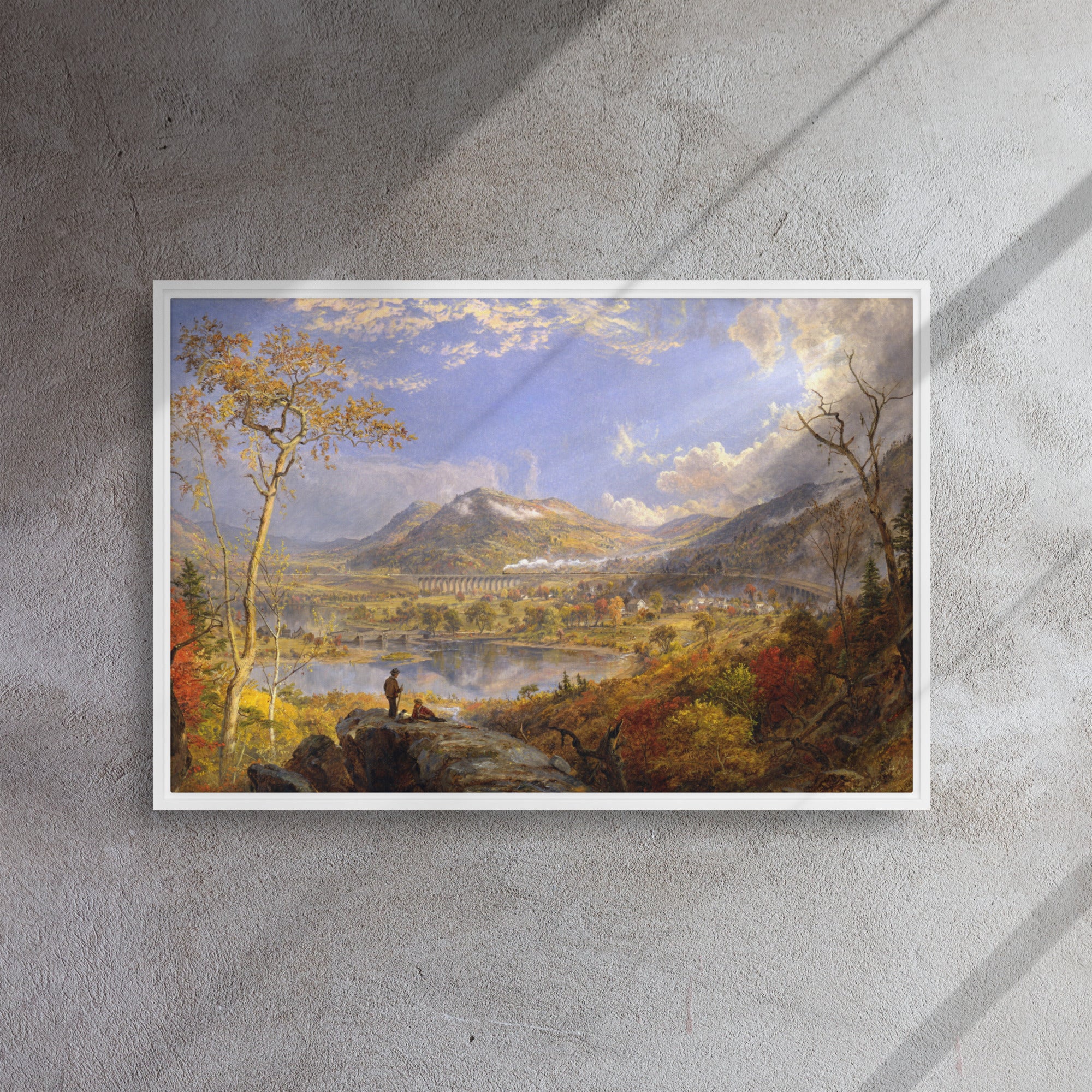 Starrucca Viaduct, Pennsylvania by Jasper Francis Cropsey Frame Canvas Print