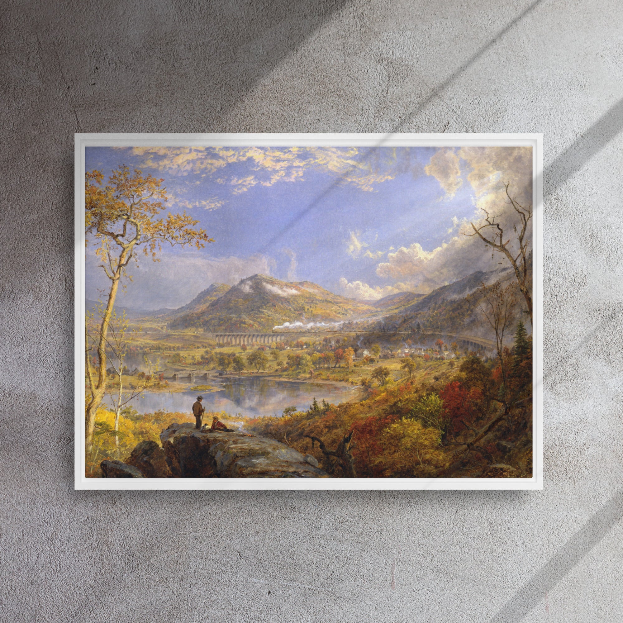 Starrucca Viaduct, Pennsylvania by Jasper Francis Cropsey Frame Canvas Print