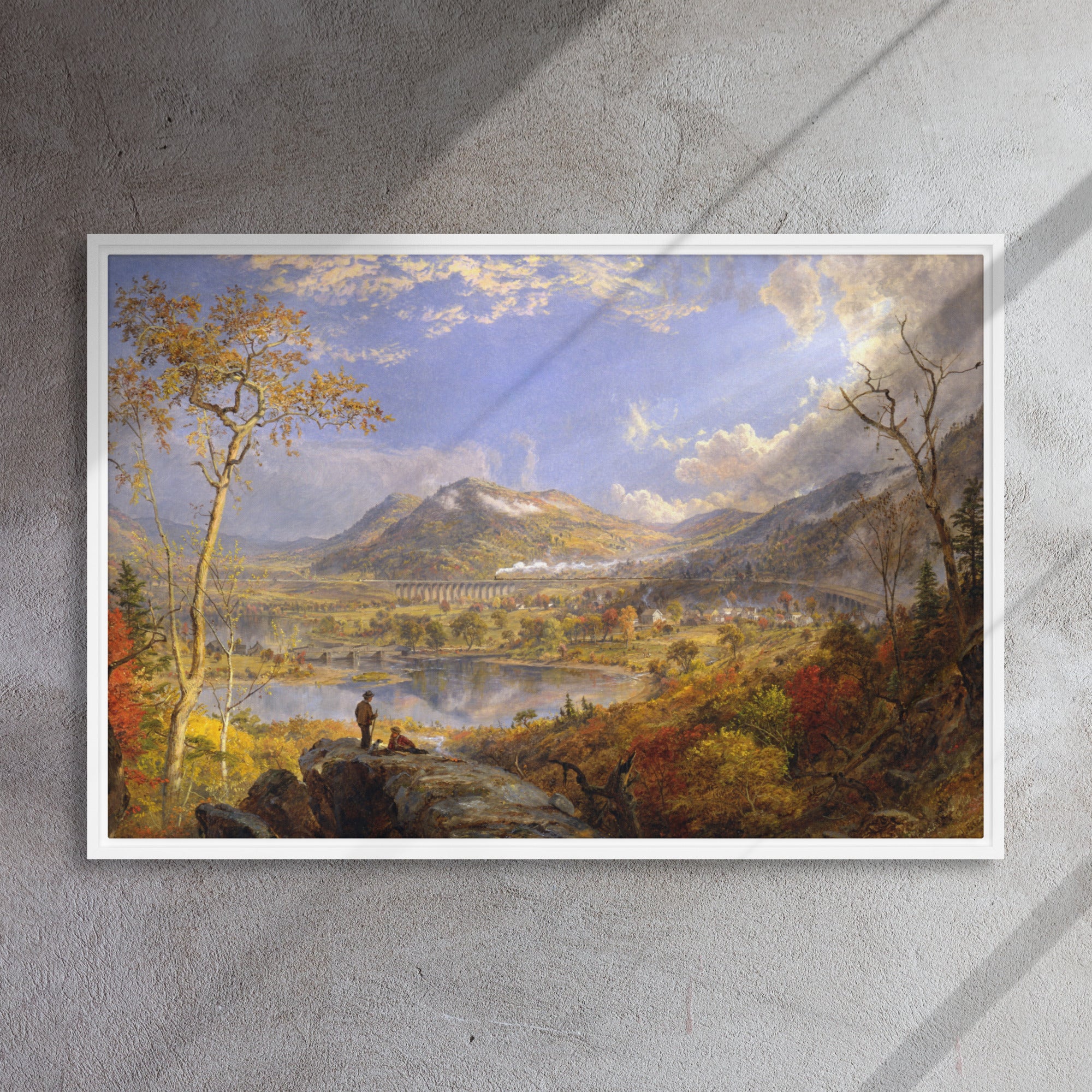 Starrucca Viaduct, Pennsylvania by Jasper Francis Cropsey Frame Canvas Print