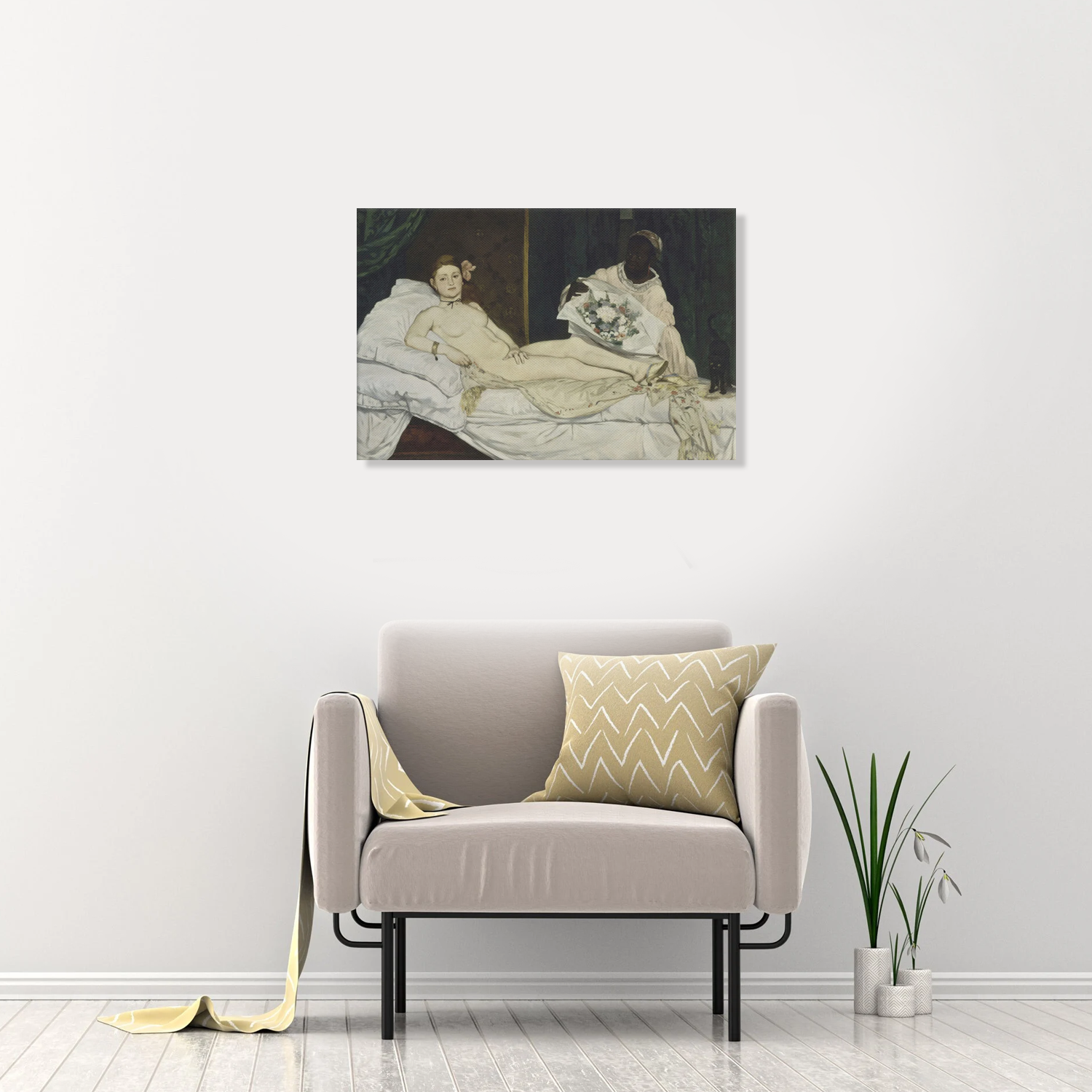 Olympia art by Édouard Manet Gallery Wrap Canvas Print