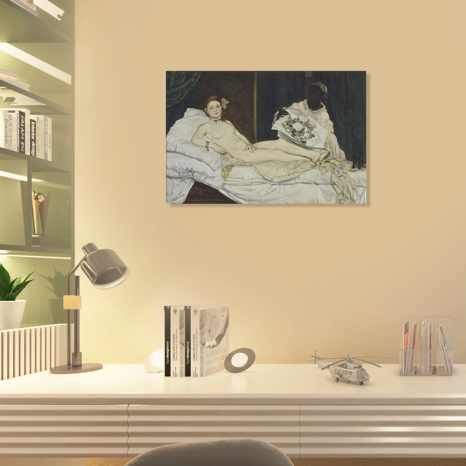 Olympia art by Édouard Manet Gallery Wrap Canvas Print