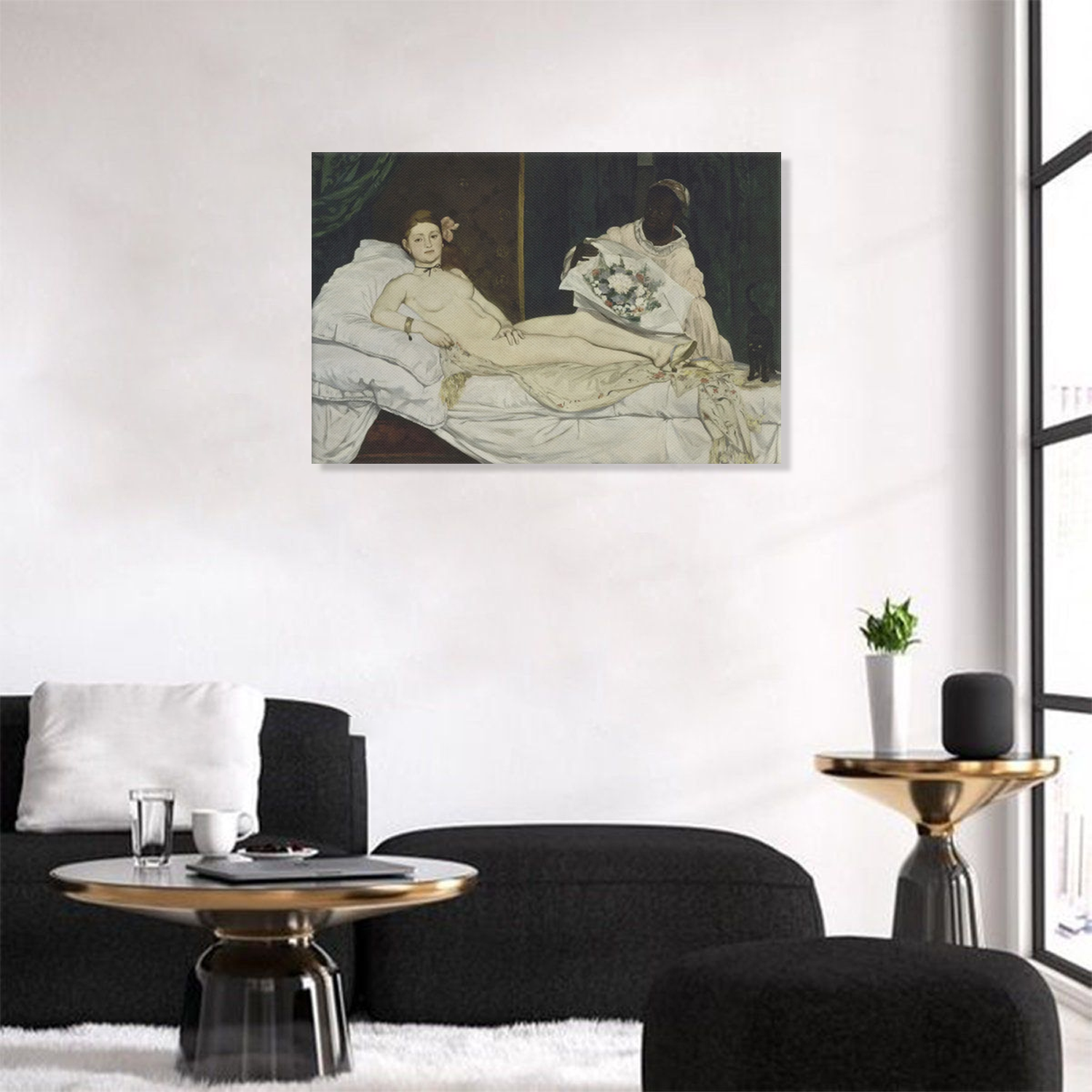 Olympia art by Édouard Manet Gallery Wrap Canvas Print