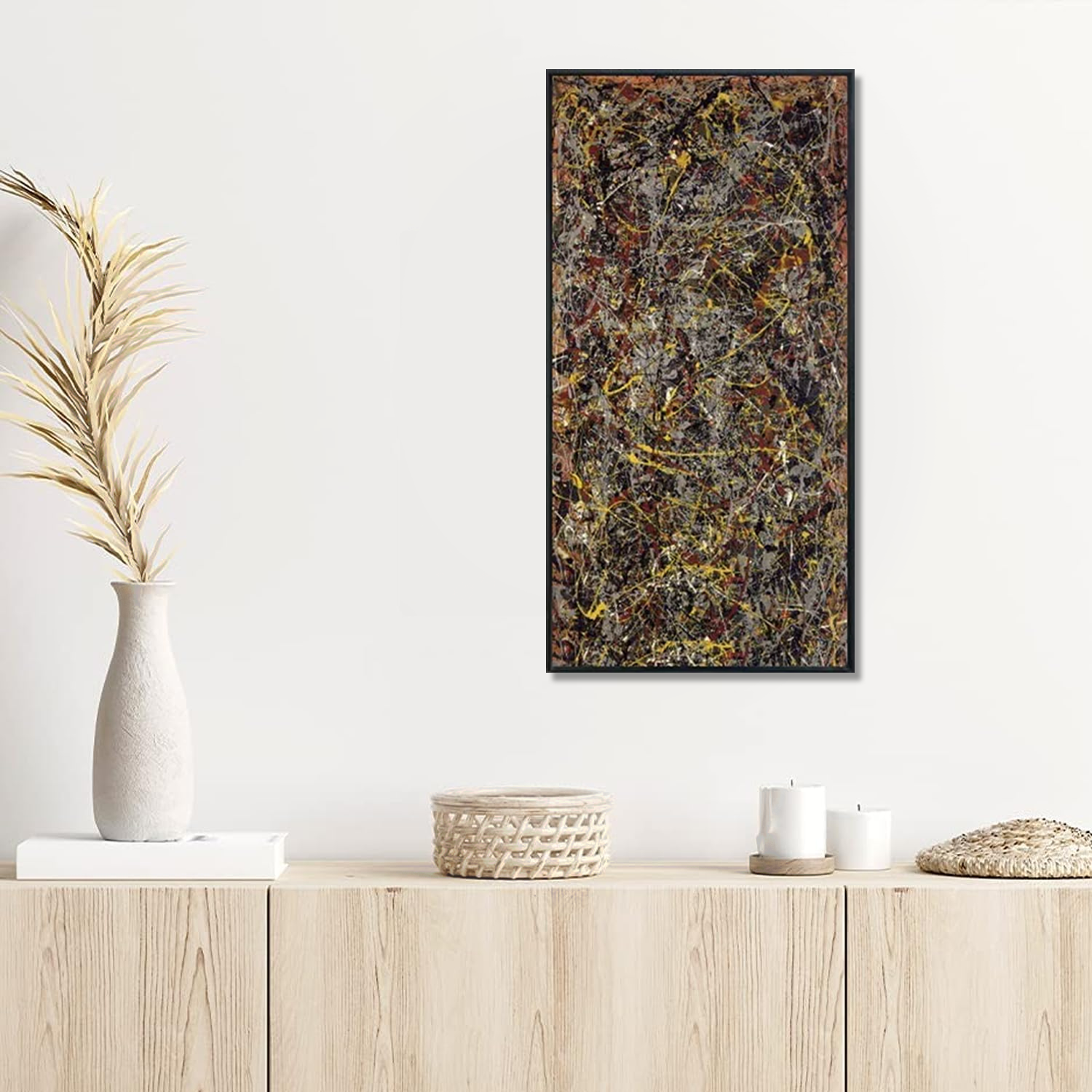 Number 5 1948 Canvas Giclee Print Abstract Art by Jackson Pollock in 20"X40"