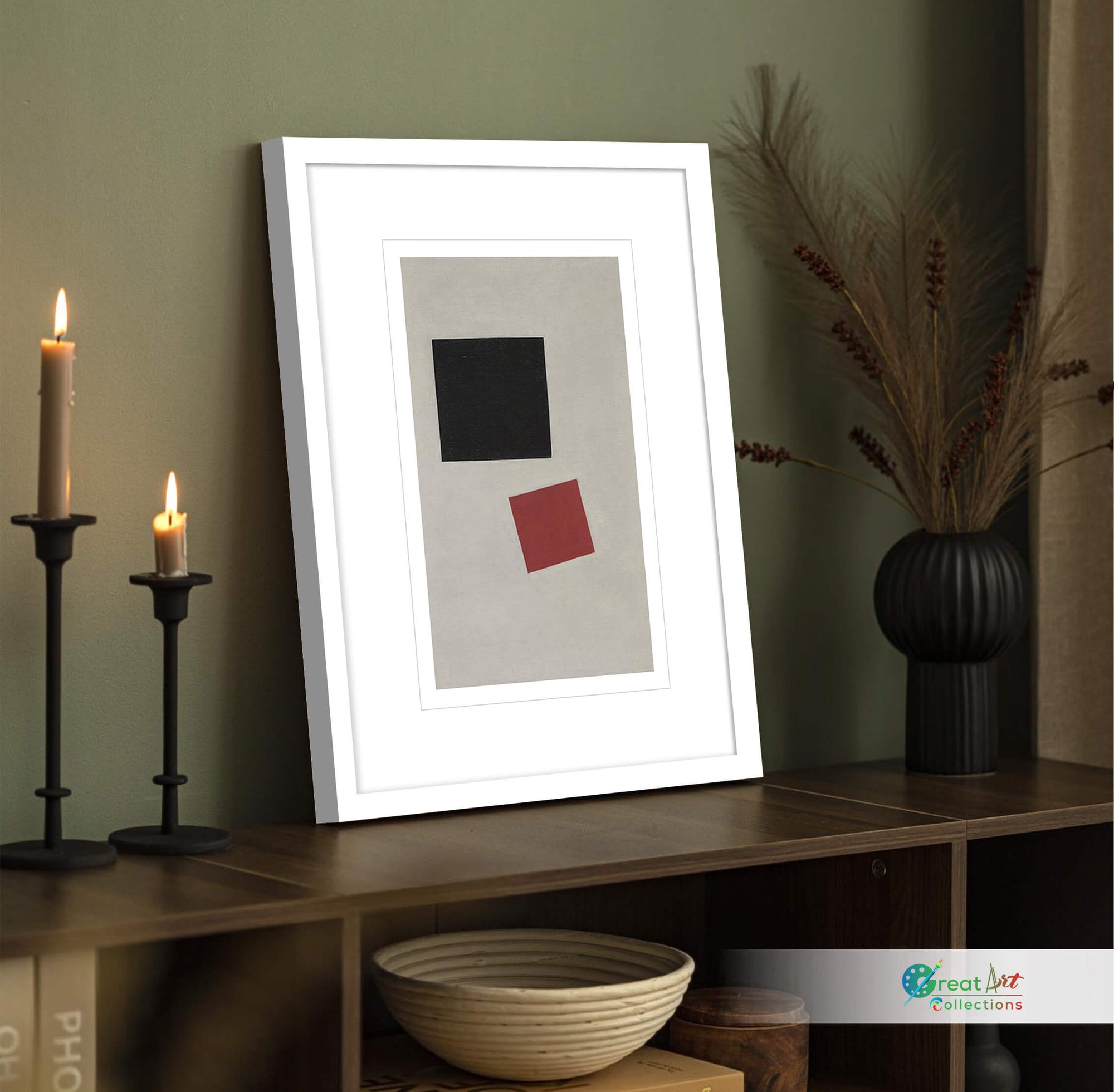 Black Square and Red Square canvas print