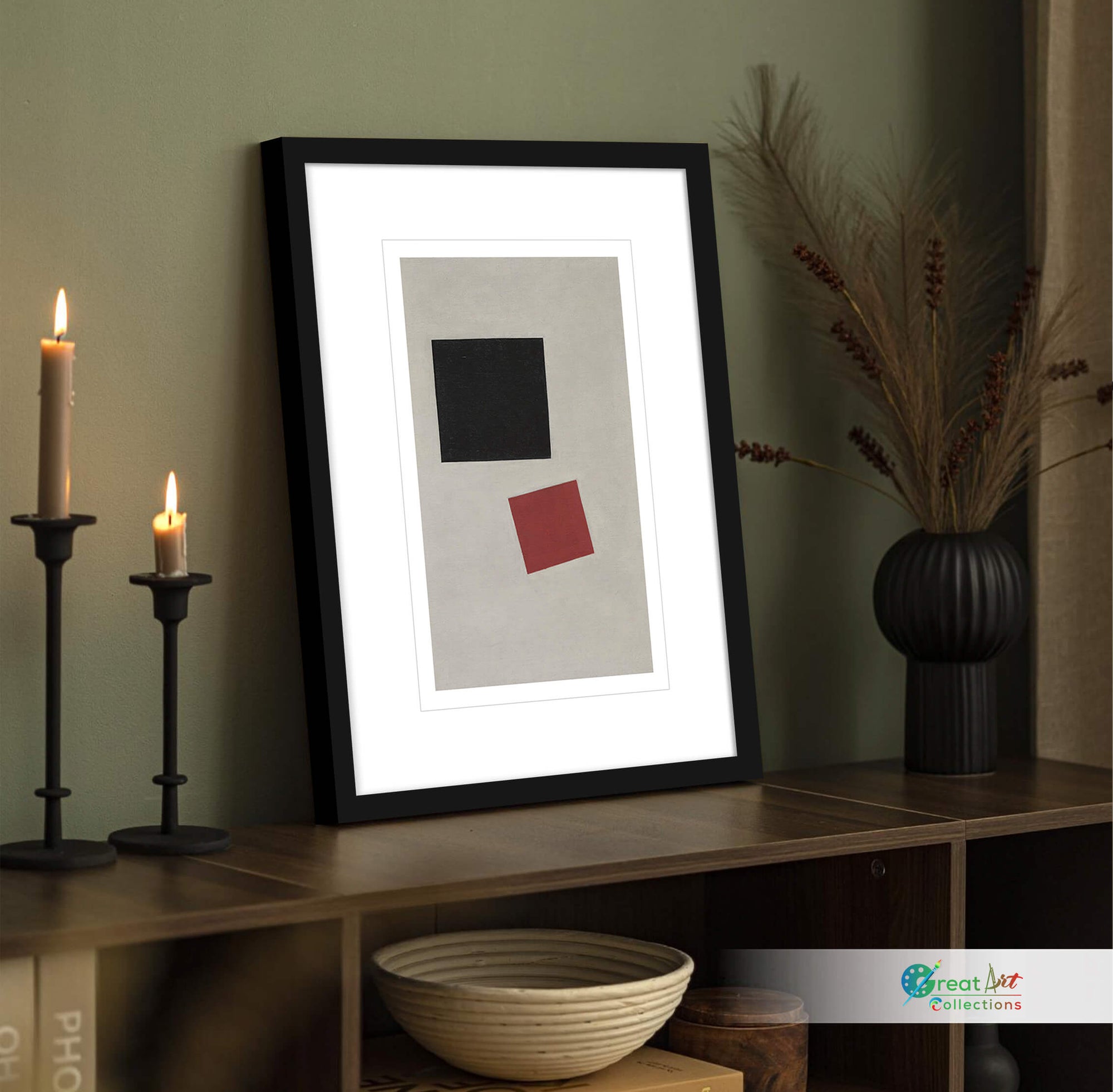 Black Square and Red Square abstract art