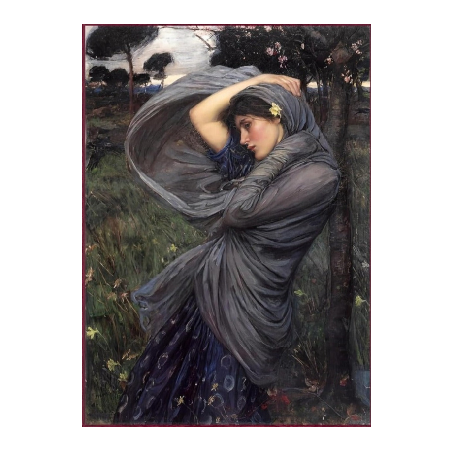Lost Cabin Boreas Art By John William Waterhouse | Canvas Print in Cherry