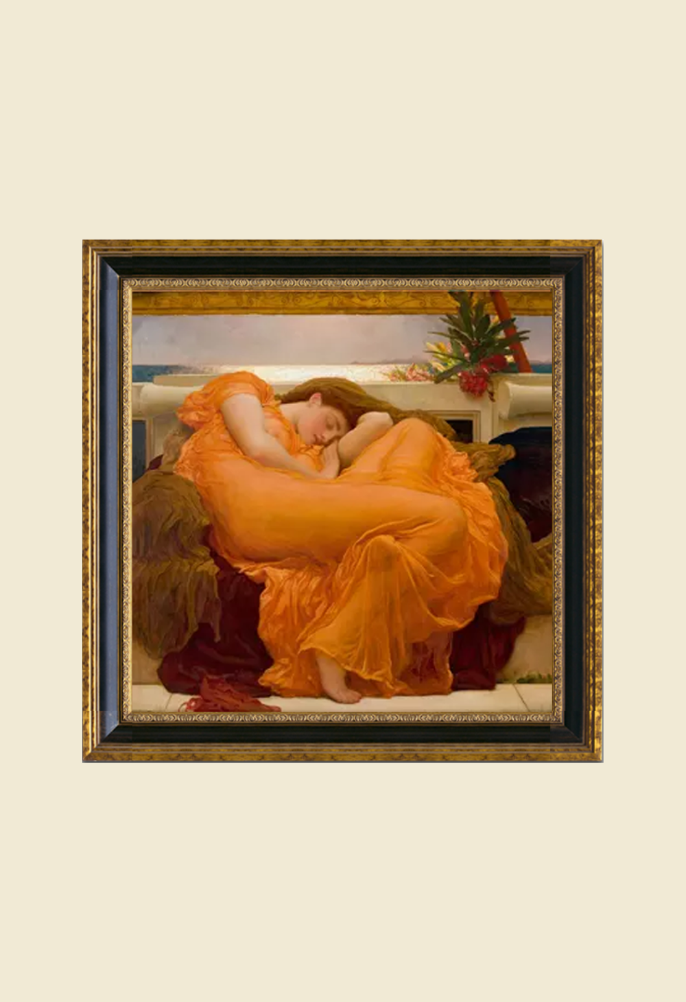 Flaming June Art by Frederic Lord Leighton