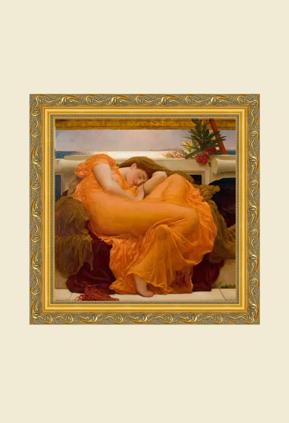Flaming June Art by Frederic Lord Leighton