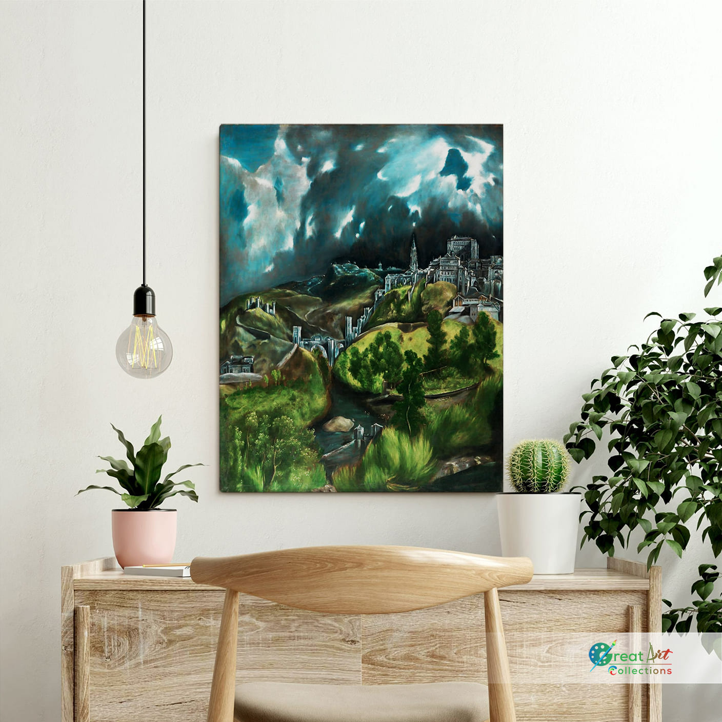 View of Toledo 1599 Art By El Greco Gallery Wrapped Canvas