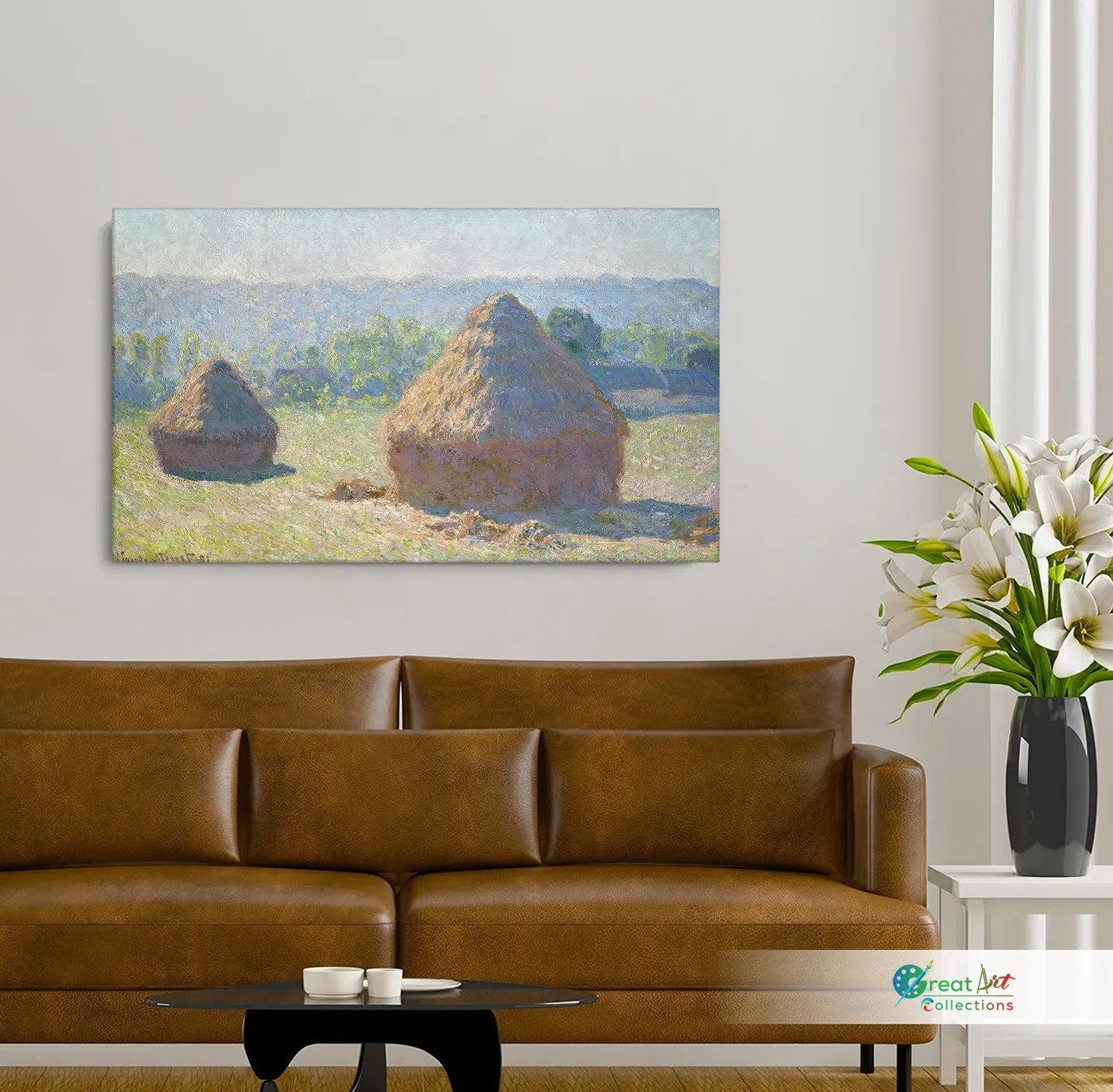 Haystacks, end of Summer painting By Claude Monet artworks