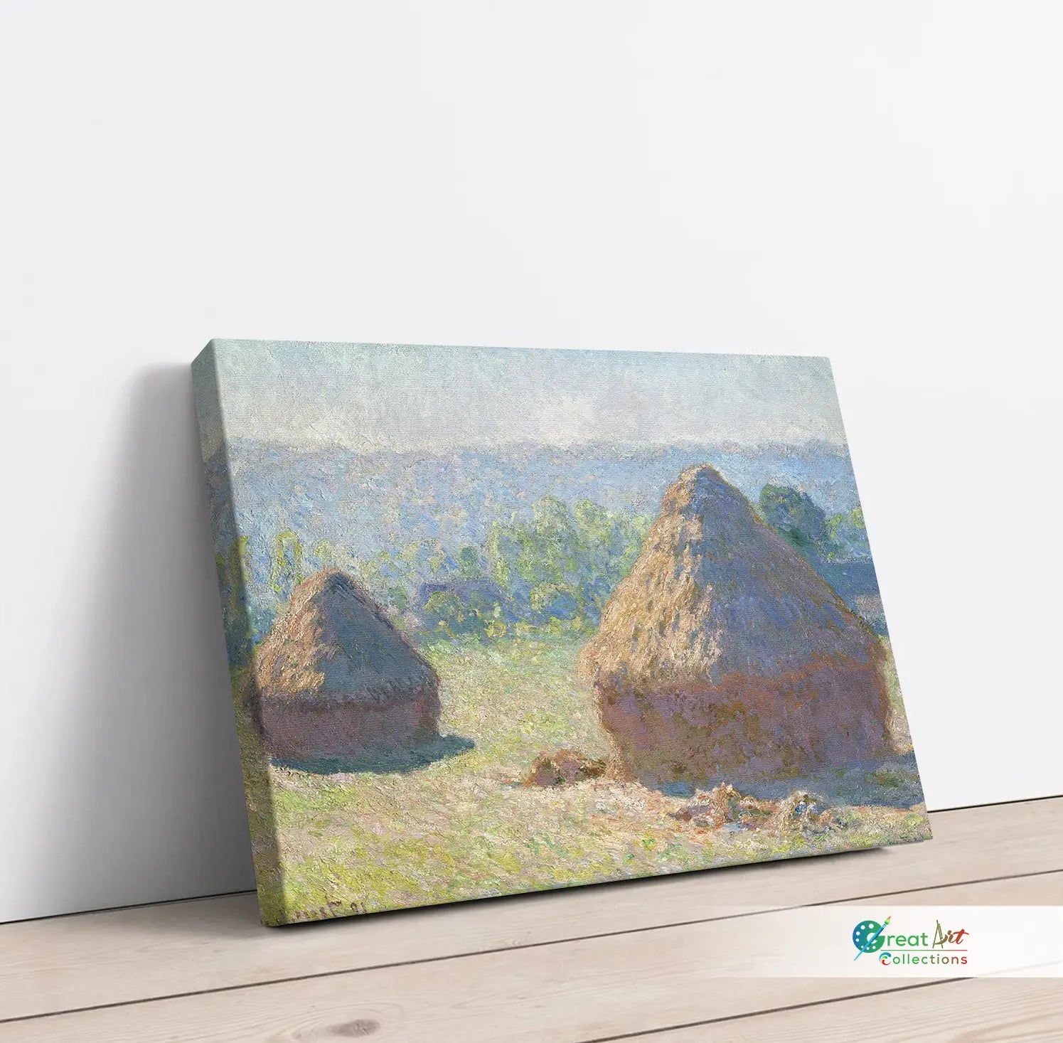 Haystacks, end of Summer painting By Claude Monet artworks 1