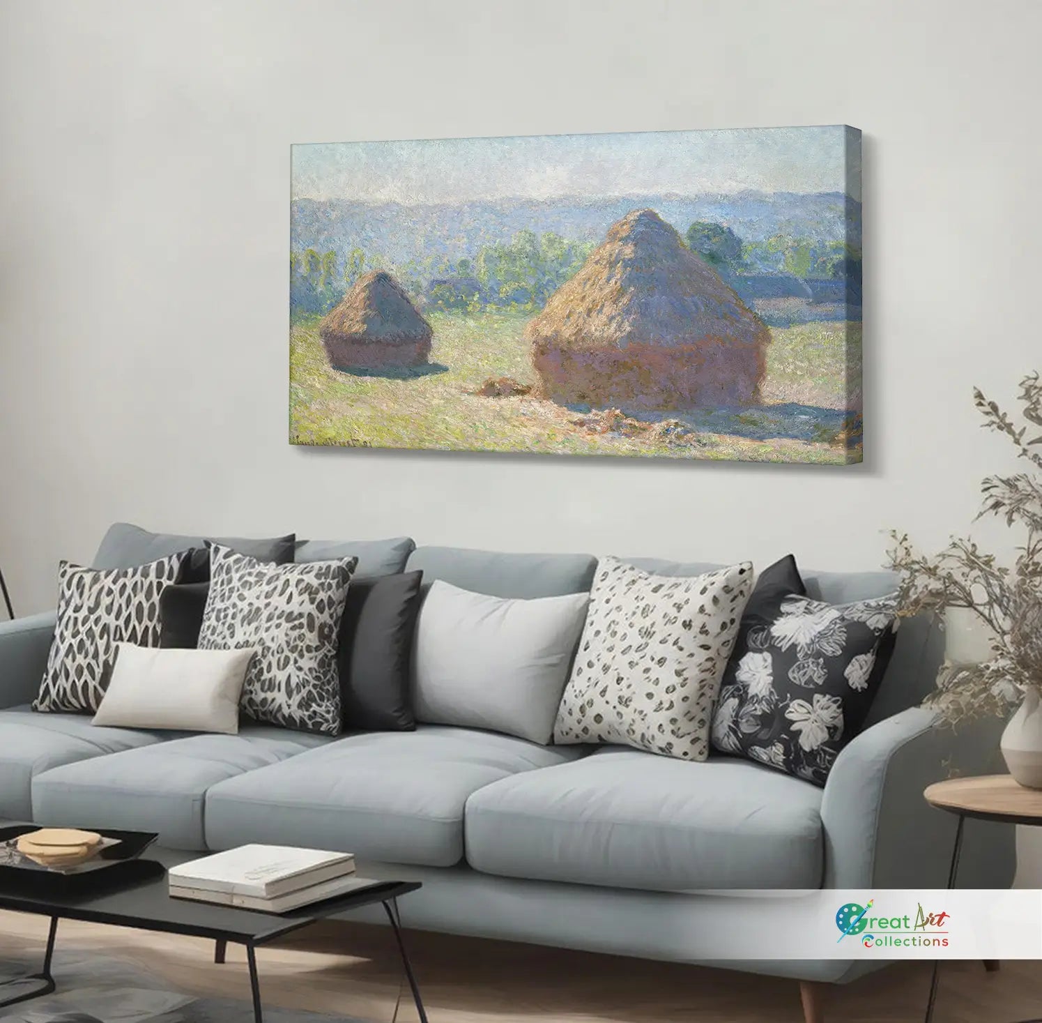 Haystacks, end of Summer painting By Claude Monet artworks 4