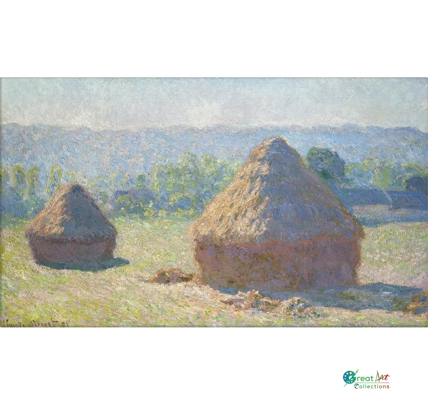 Haystacks, end of Summer painting By Claude Monet artworks 3