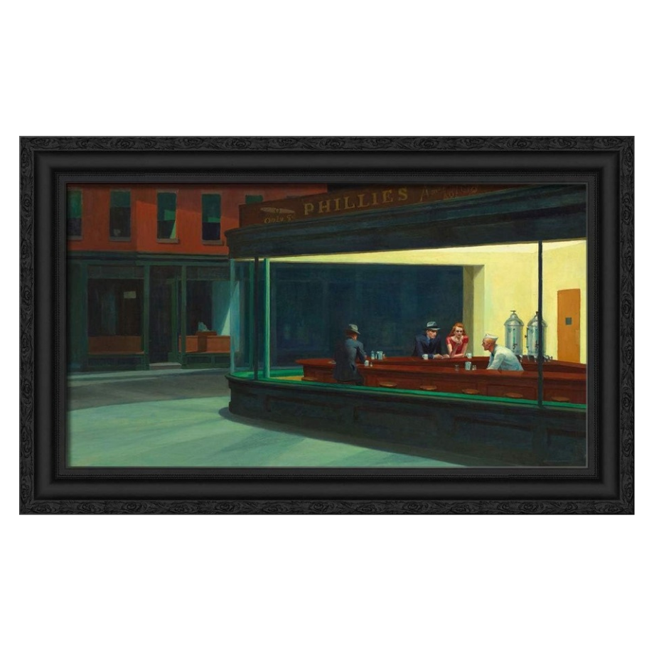 Nighthawks By Edward Hopper Framed Canvas Print