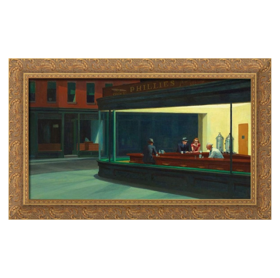 Nighthawks By Edward Hopper Framed Canvas Print