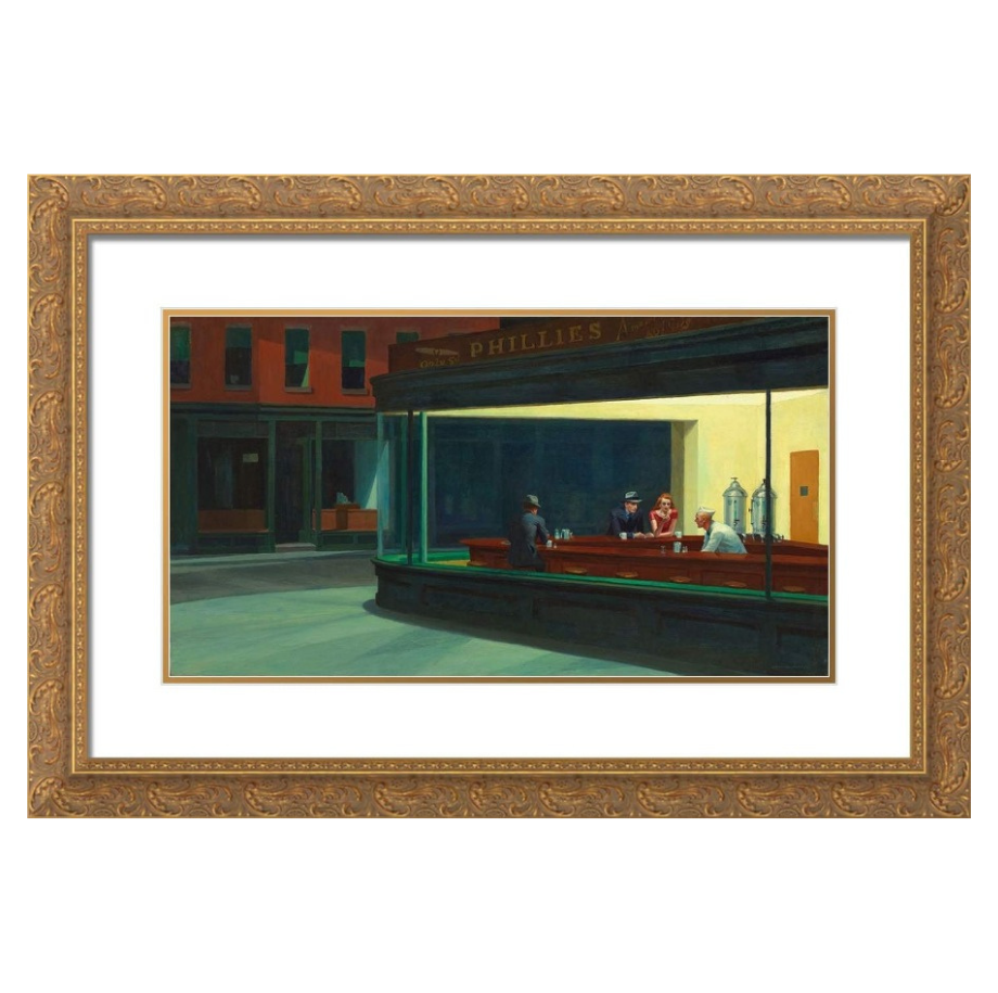 Nighthawks By Edward Hopper Framed Canvas Print