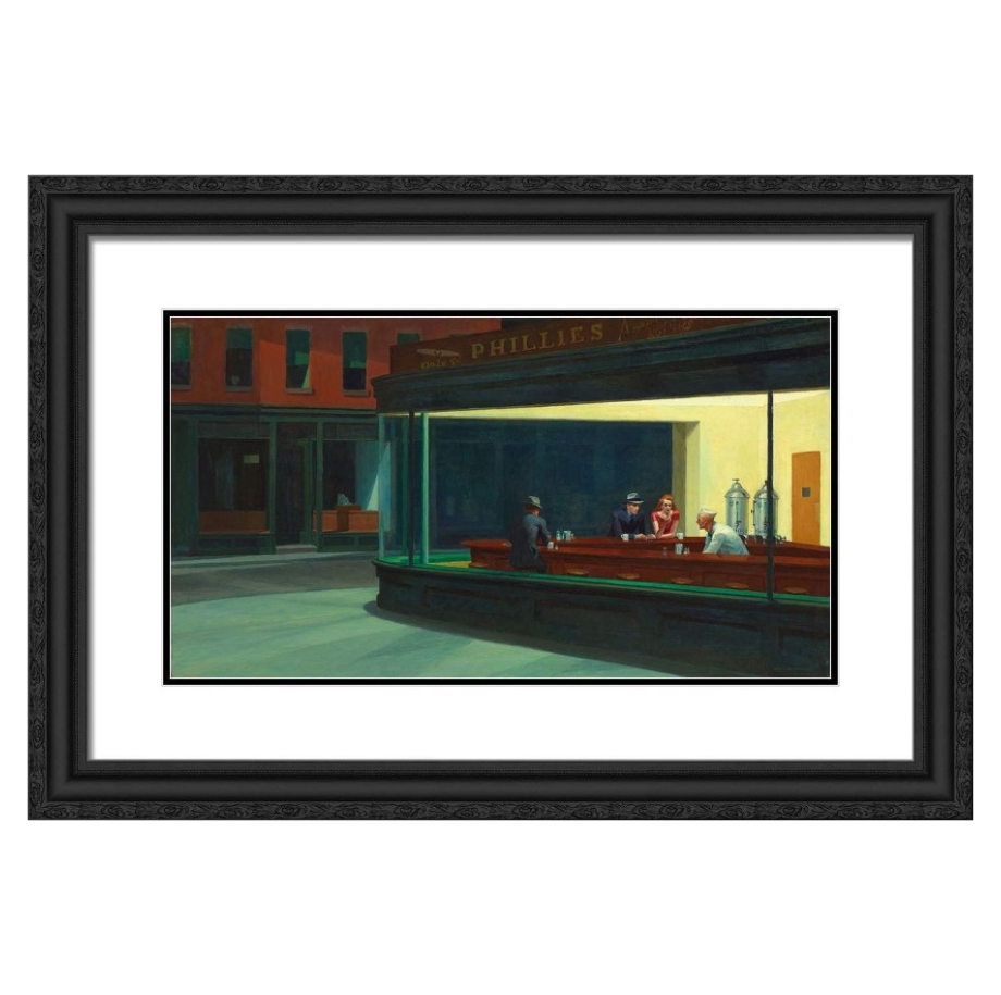 Nighthawks By Edward Hopper Framed Canvas Print