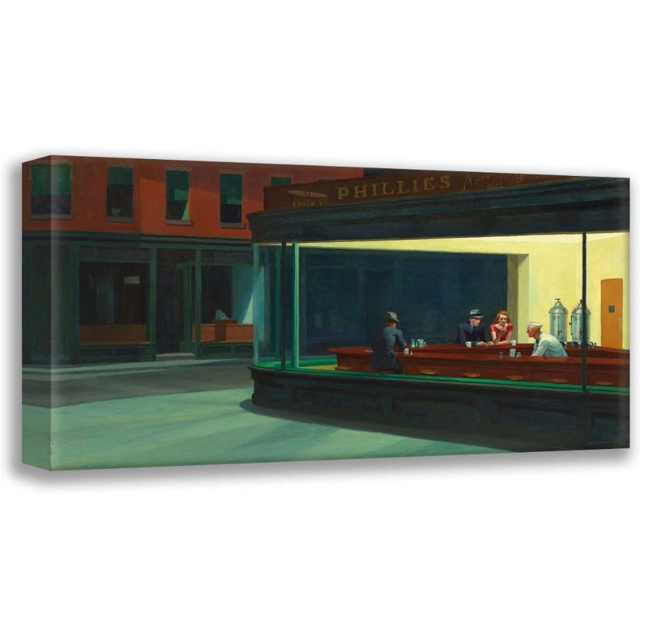 Nighthawks By Edward Hopper Framed Canvas Print