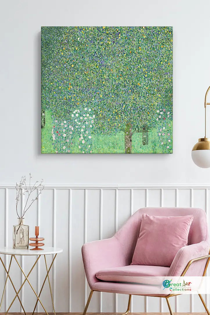 Rosebushes under the Trees painting By Gustav Klimt