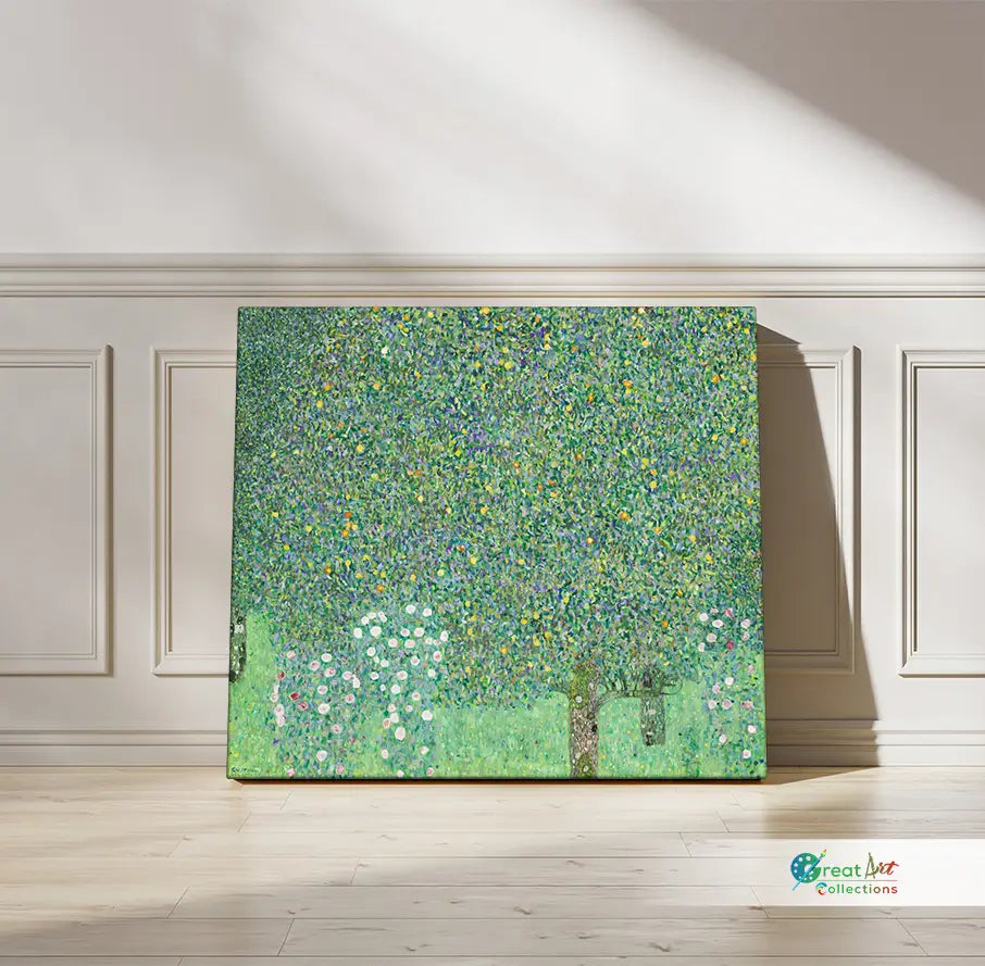 Rosebushes under the Trees painting By Gustav Klimt