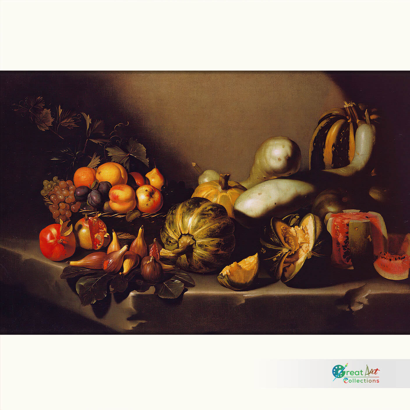 Still Life with Fruit by Caravaggio, stretched canvas