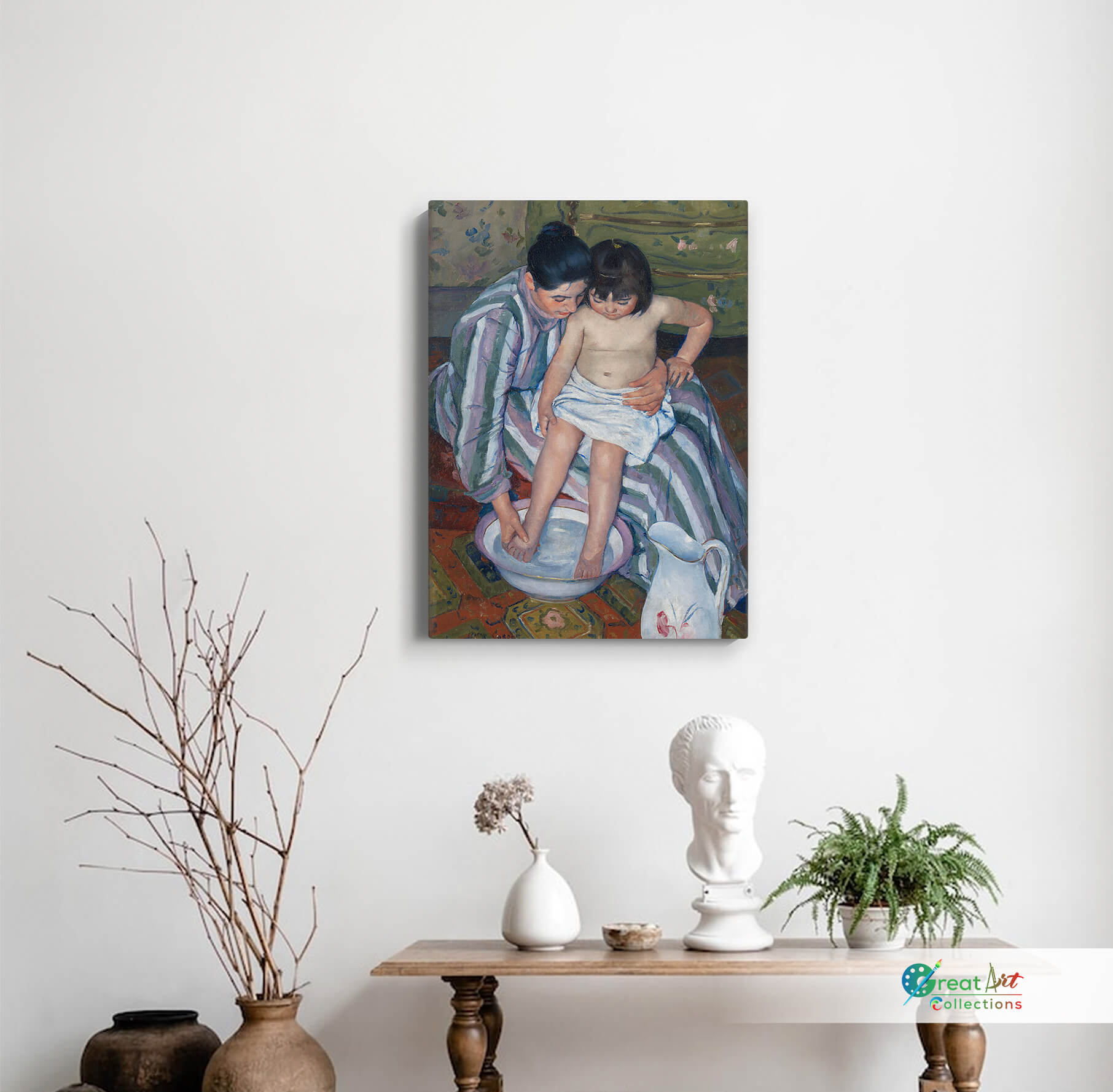 The child bath painting
