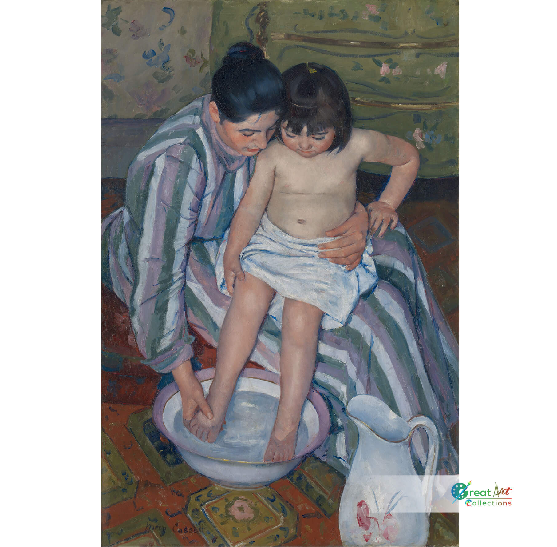 The child bath canvas print