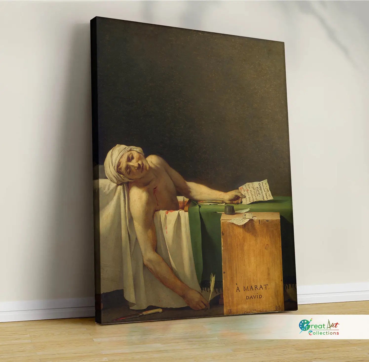 The Death of Marat art by Jacques-Louis David