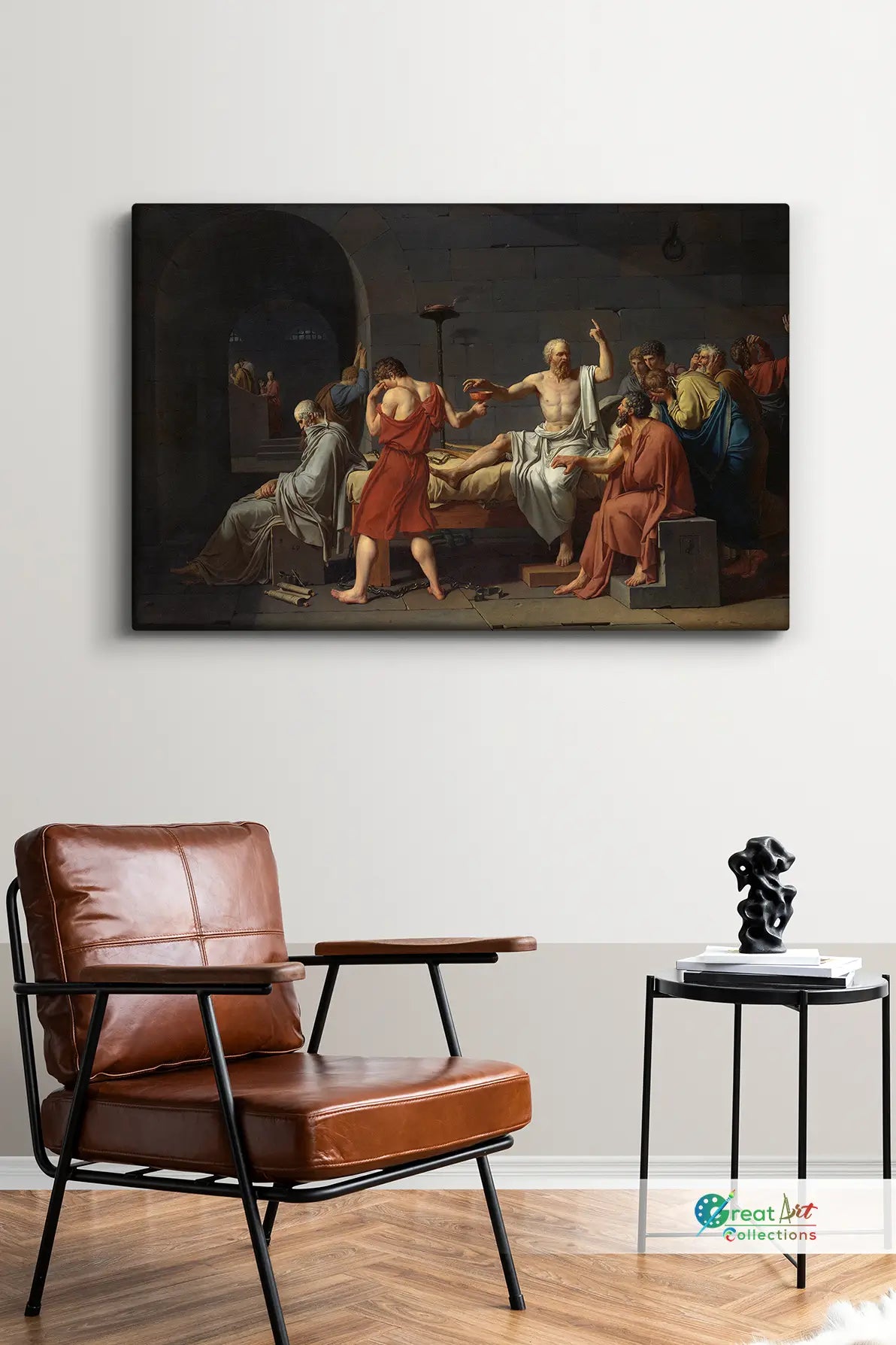 The Death of Socrates art by Jacques Louis David canvas