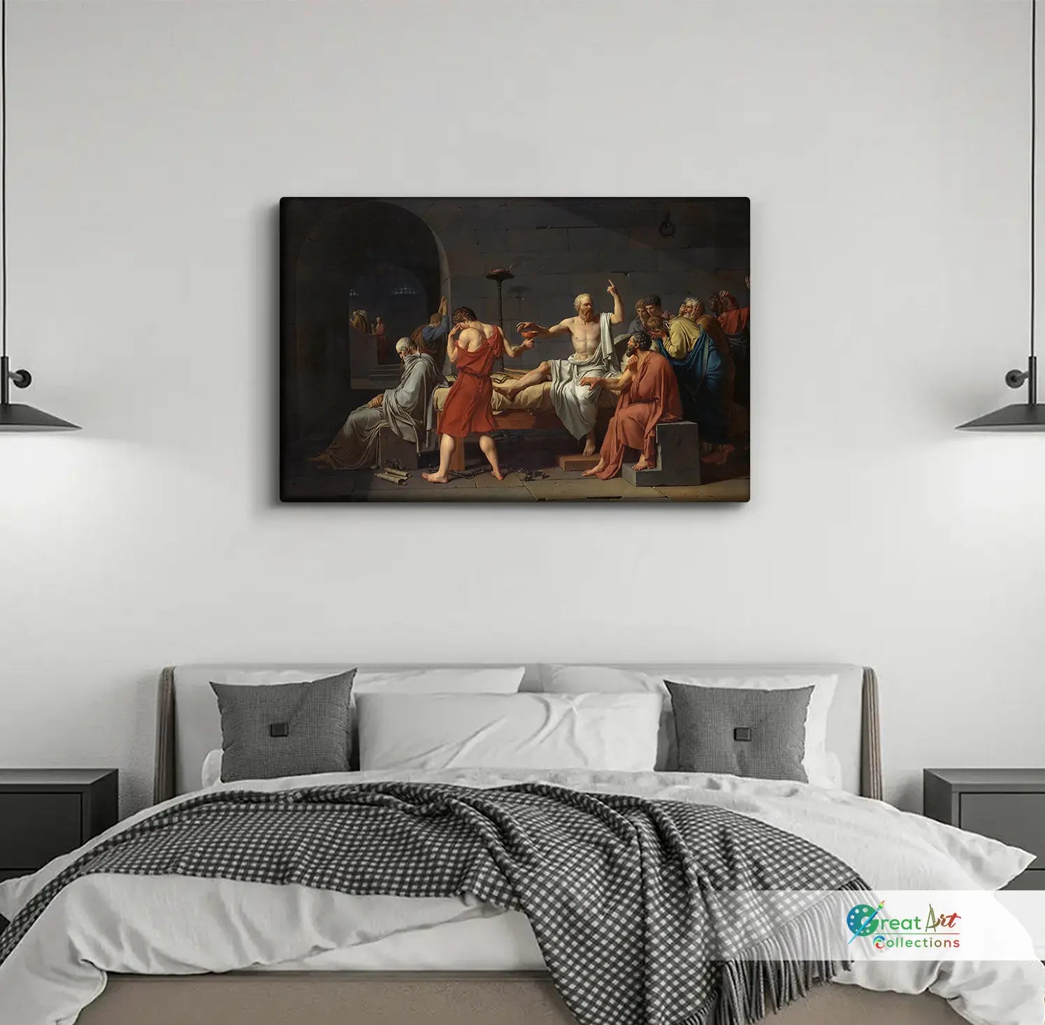 The Death of Socrates art by Jacques Louis David painting