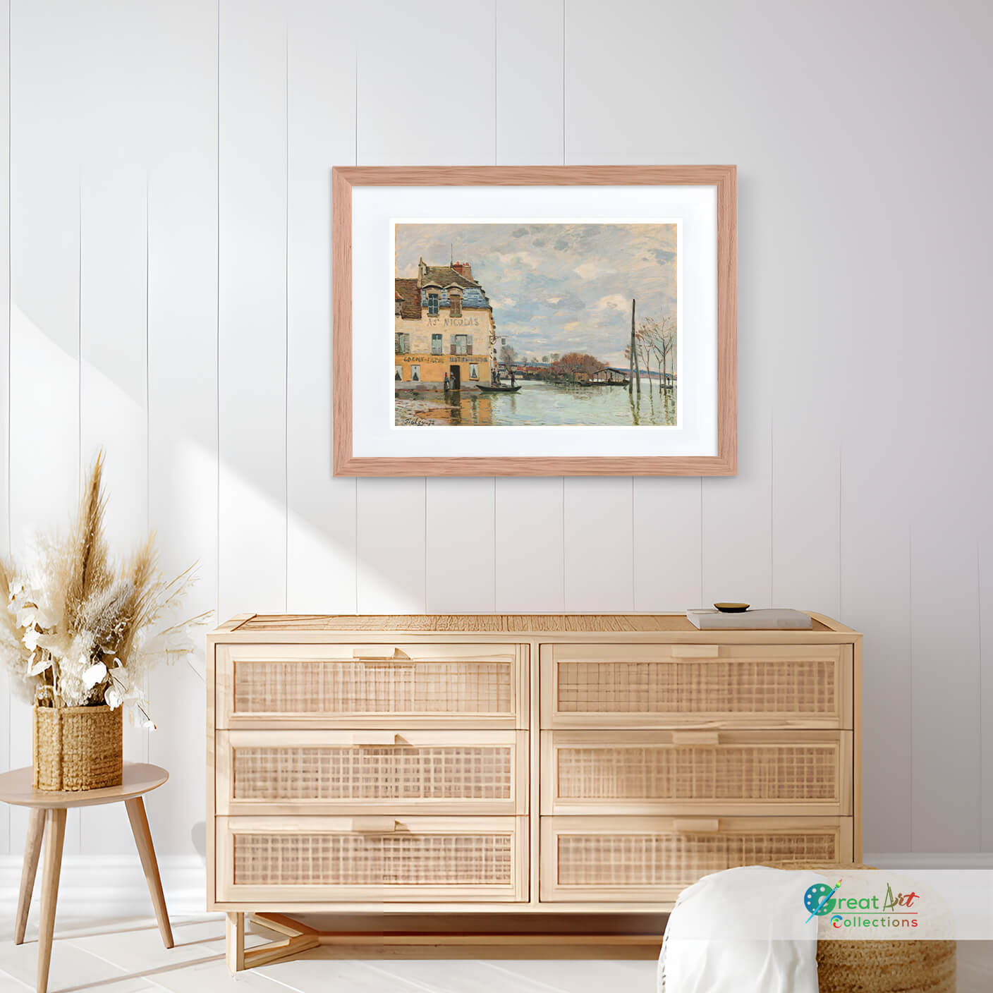 The Flood at Port-Marly by Alfred Sisley framed canvas art