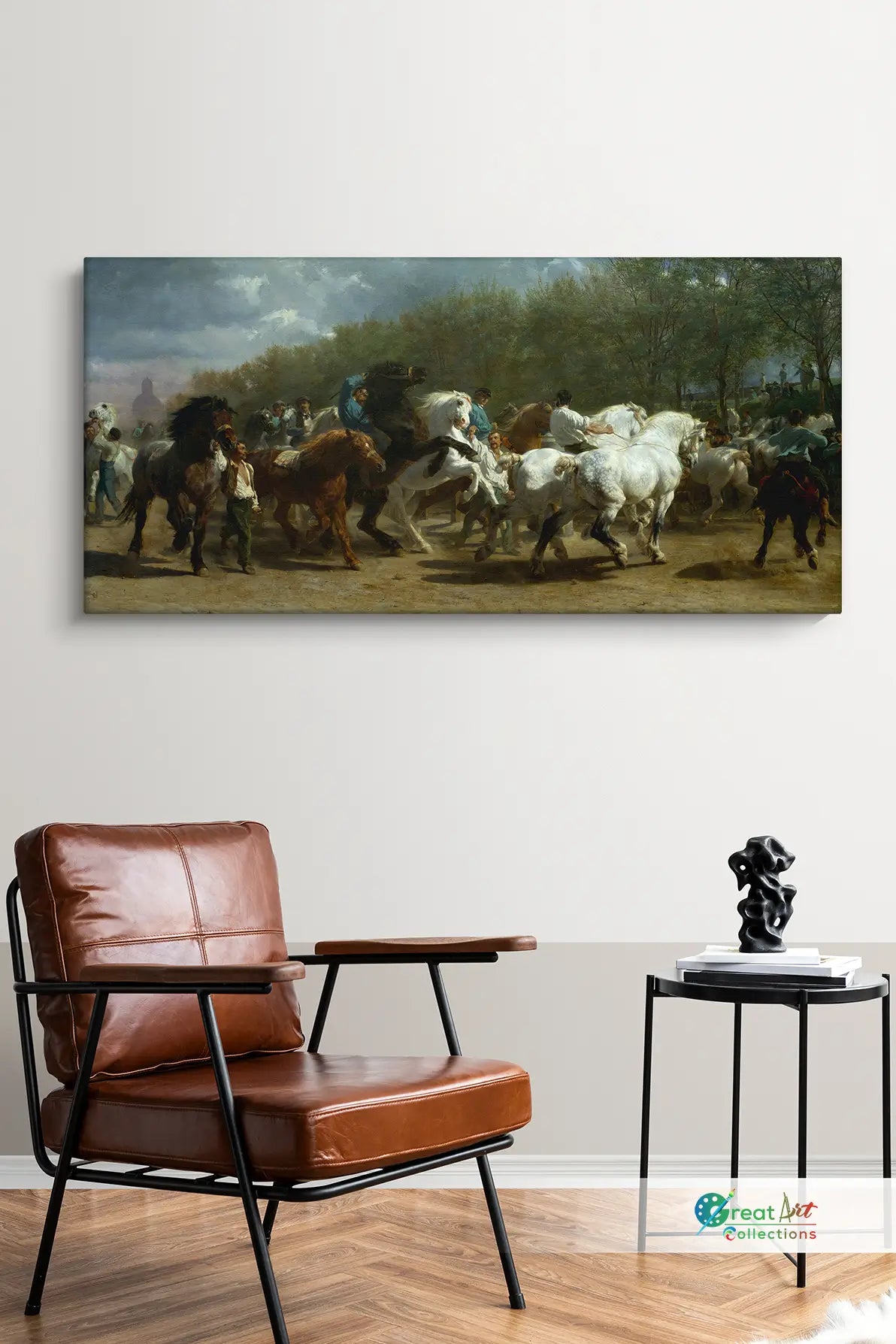 The Horse Fair Art By Rosa Bonheur Stretched Canvas Print