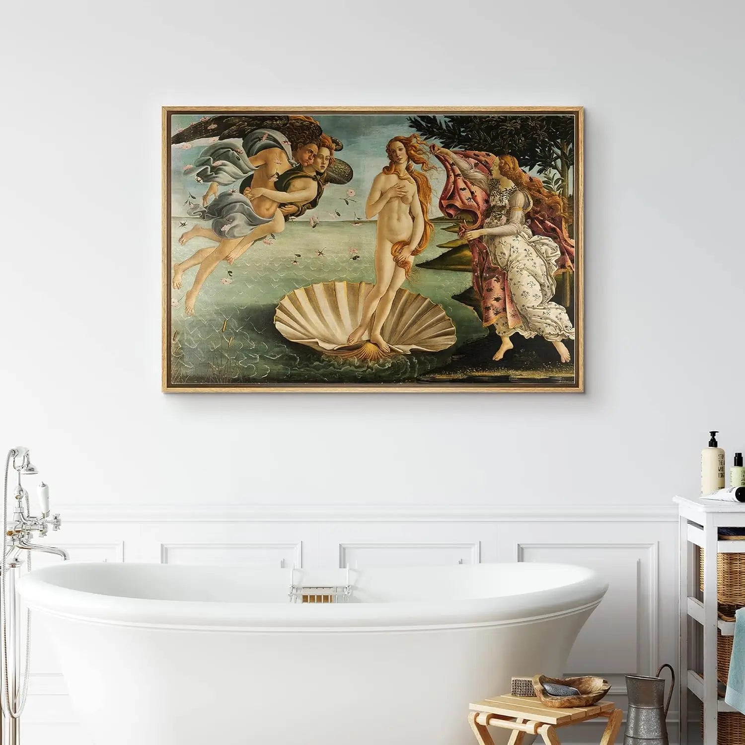 birth of venus painting, lady in a shell painting