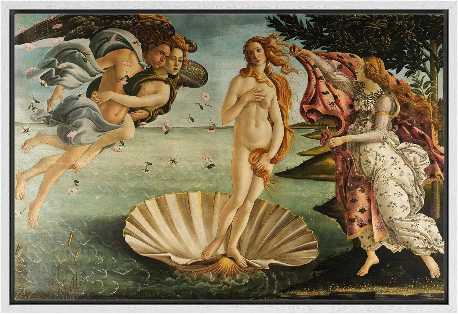 birth of venus painting, lady in a shell painting
