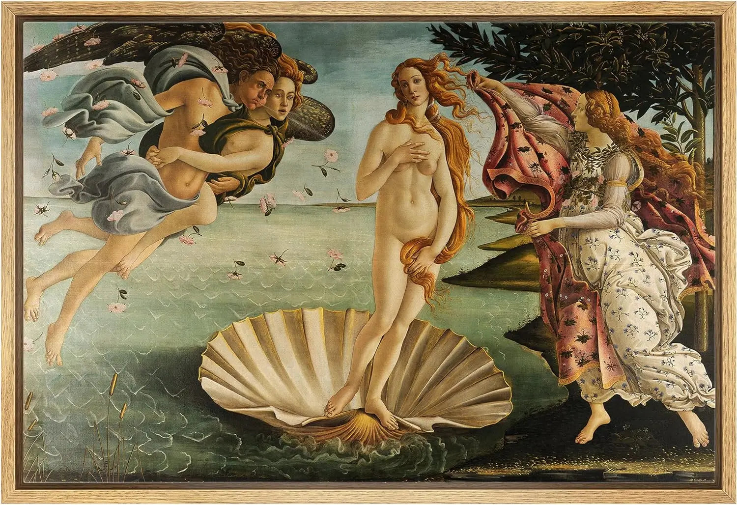 birth of venus painting, lady in a shell painting