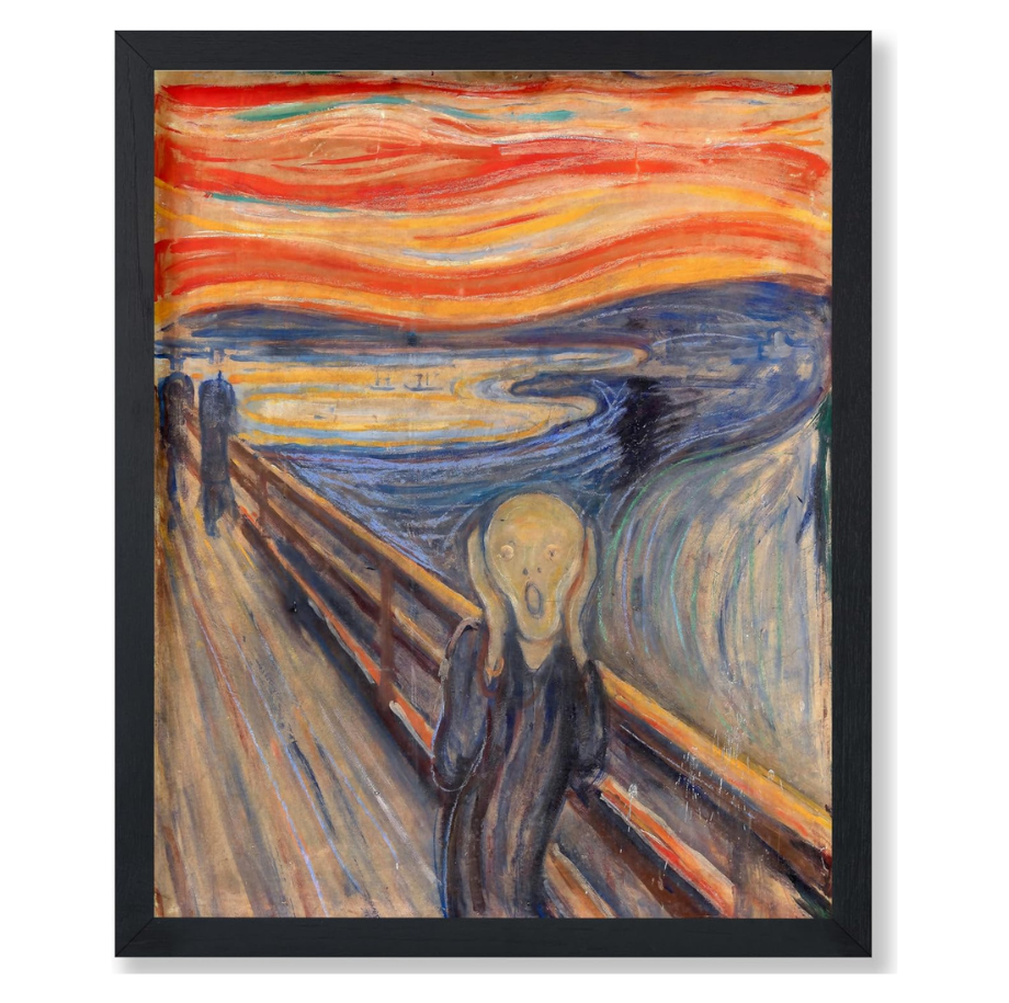 The Scream Art by Edvard Munch Framed Canvas Print