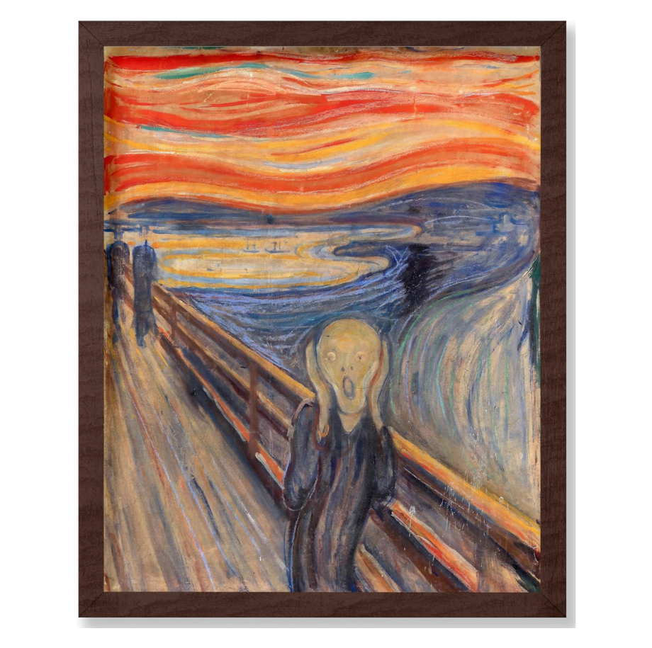 The Scream Art by Edvard Munch Framed Canvas Print