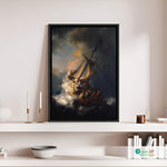 The Storm on the Sea of Galilee by Rembrandt framed canvas