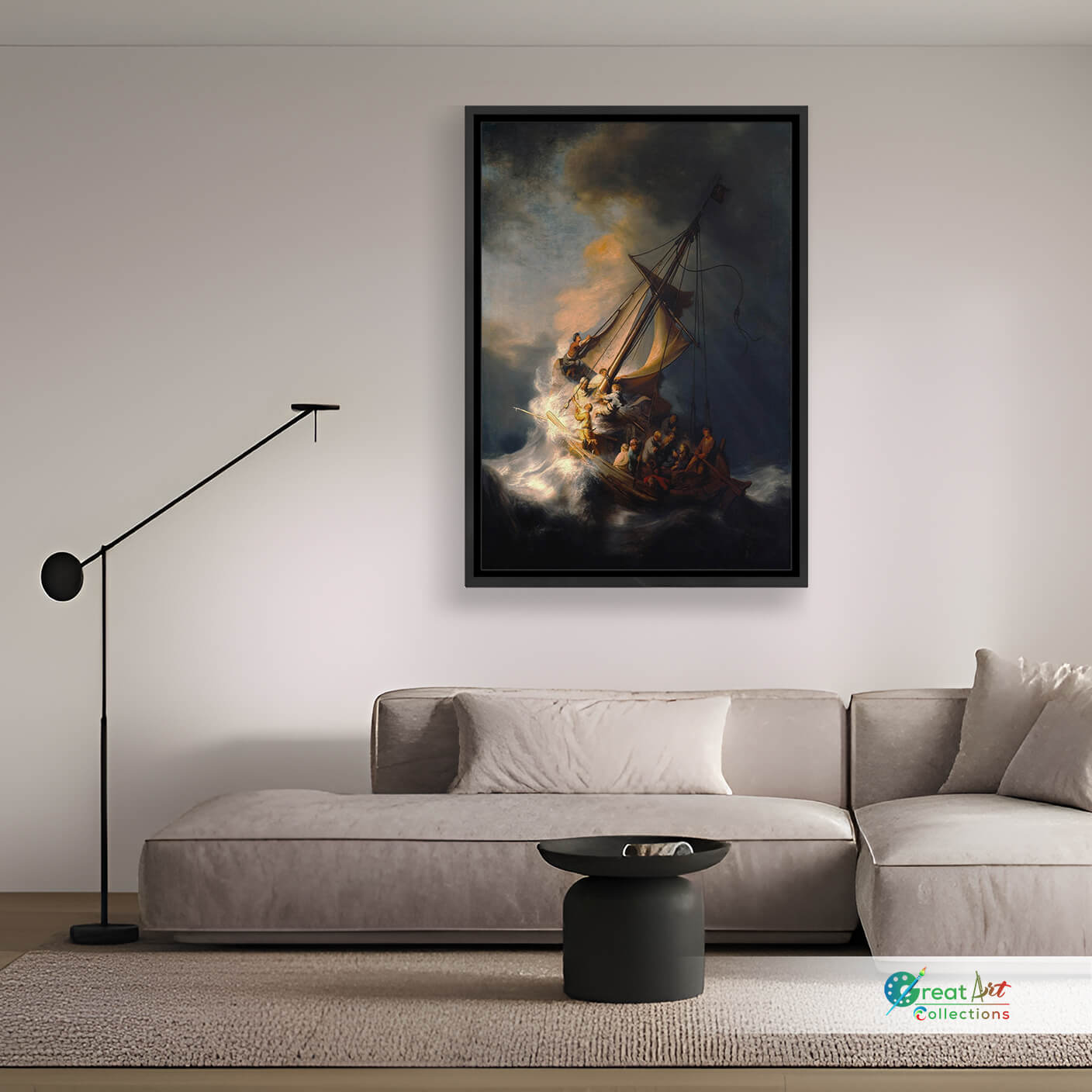 The Storm on the Sea of Galilee by Rembrandt framed canvas