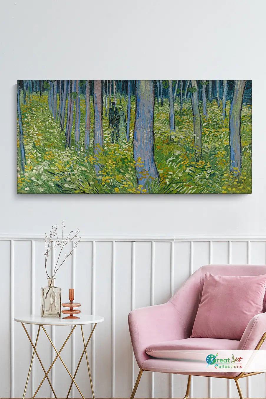 Undergrowth with two Figures artwork by Vincent van Gogh painting