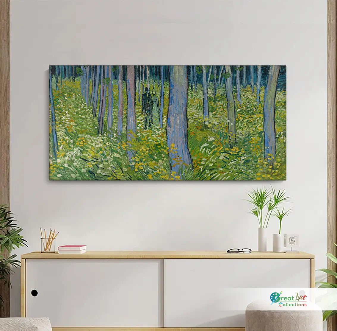 Undergrowth with two Figures artwork by Vincent van Gogh painting
