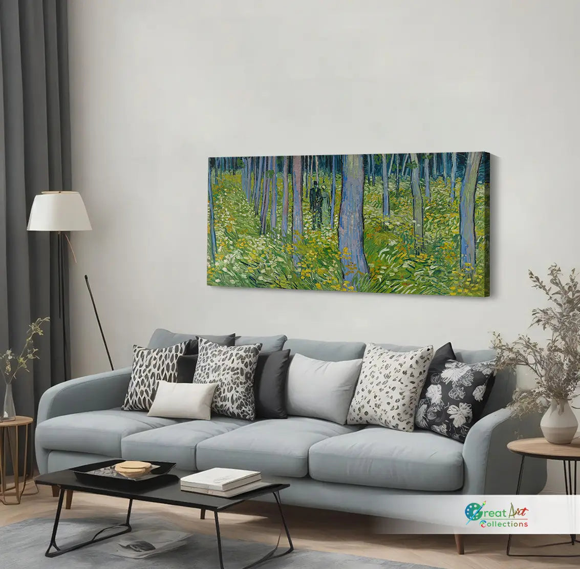 Undergrowth with two Figures artwork by Vincent van Gogh painting