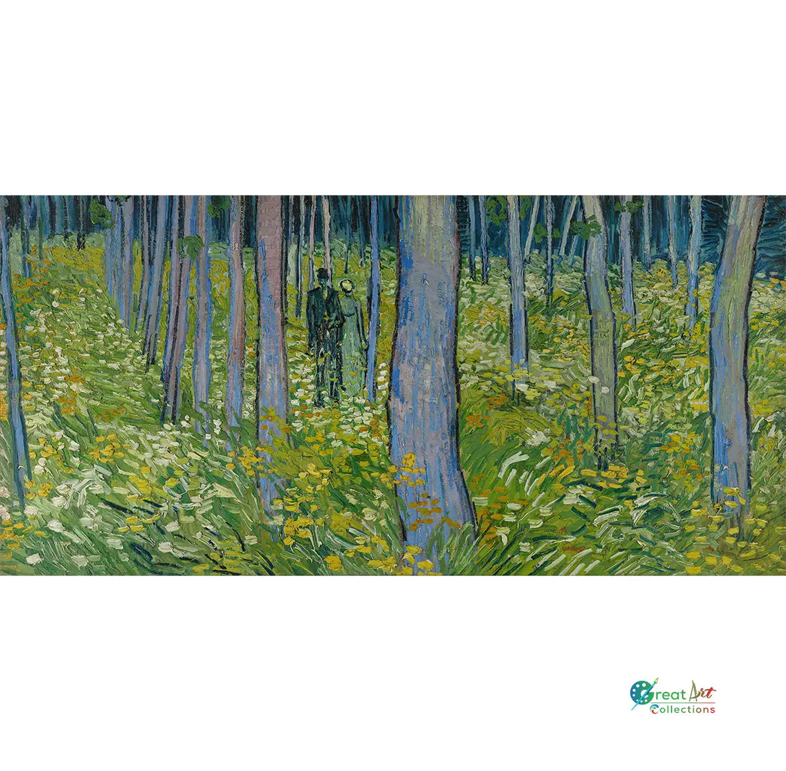 Undergrowth with two Figures artwork by Vincent van Gogh painting