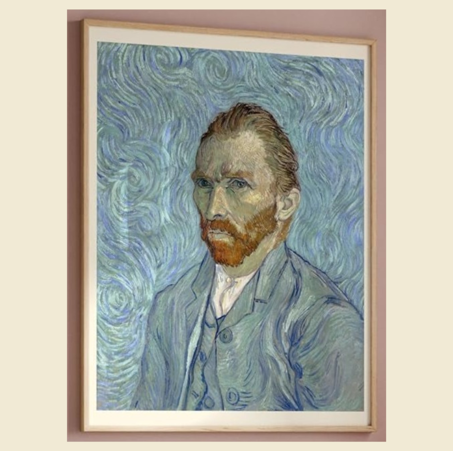 Van Gogh self-portrait Art by Vincent van Gogh Framed Canvas Print