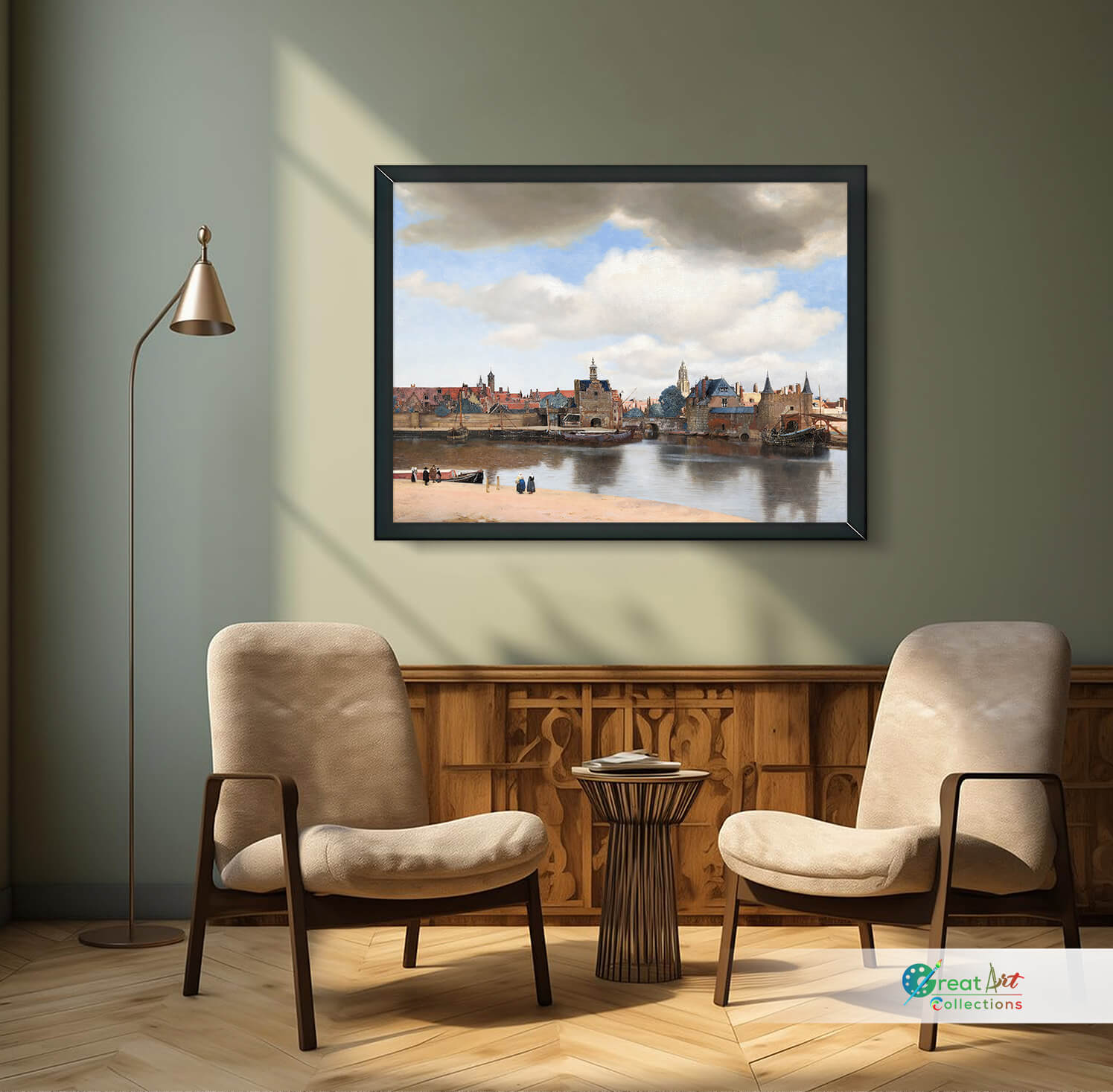 View of delft canvas art print
